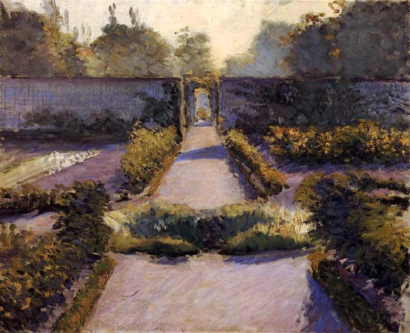 O jardim da cozinha, Yerres de Gustave Caillebotte