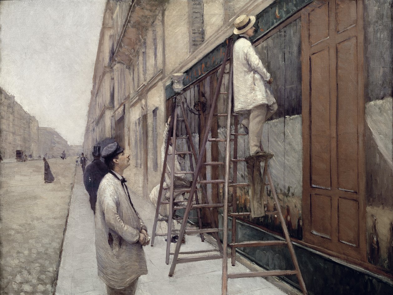 Os pintores, 1877 de Gustave Caillebotte