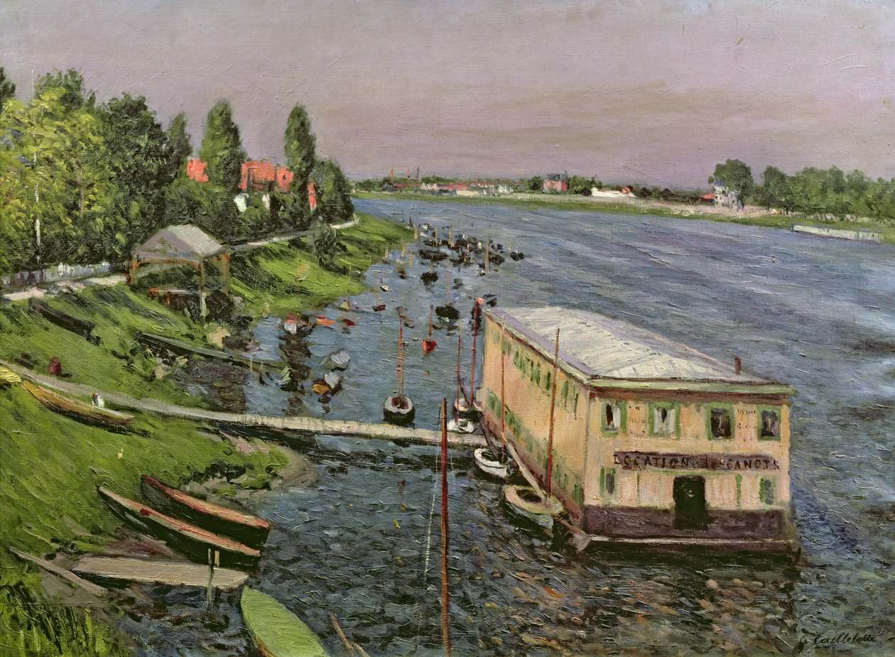 O pontão em Argenteuil, c.1886-87 de Gustave Caillebotte