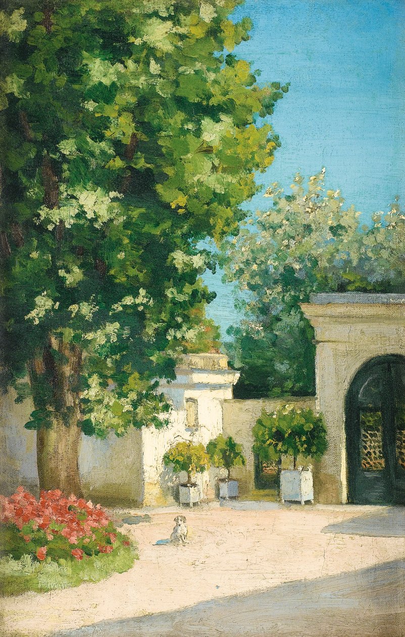 Yerres. Da exedra, a varanda da casa da família de Gustave Caillebotte
