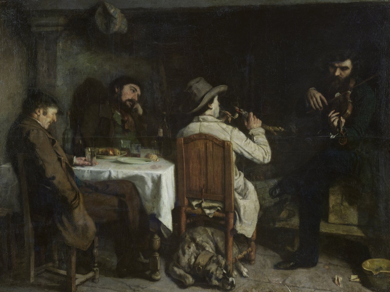 Depois do jantar em Ornans, 1848 de Gustave Courbet