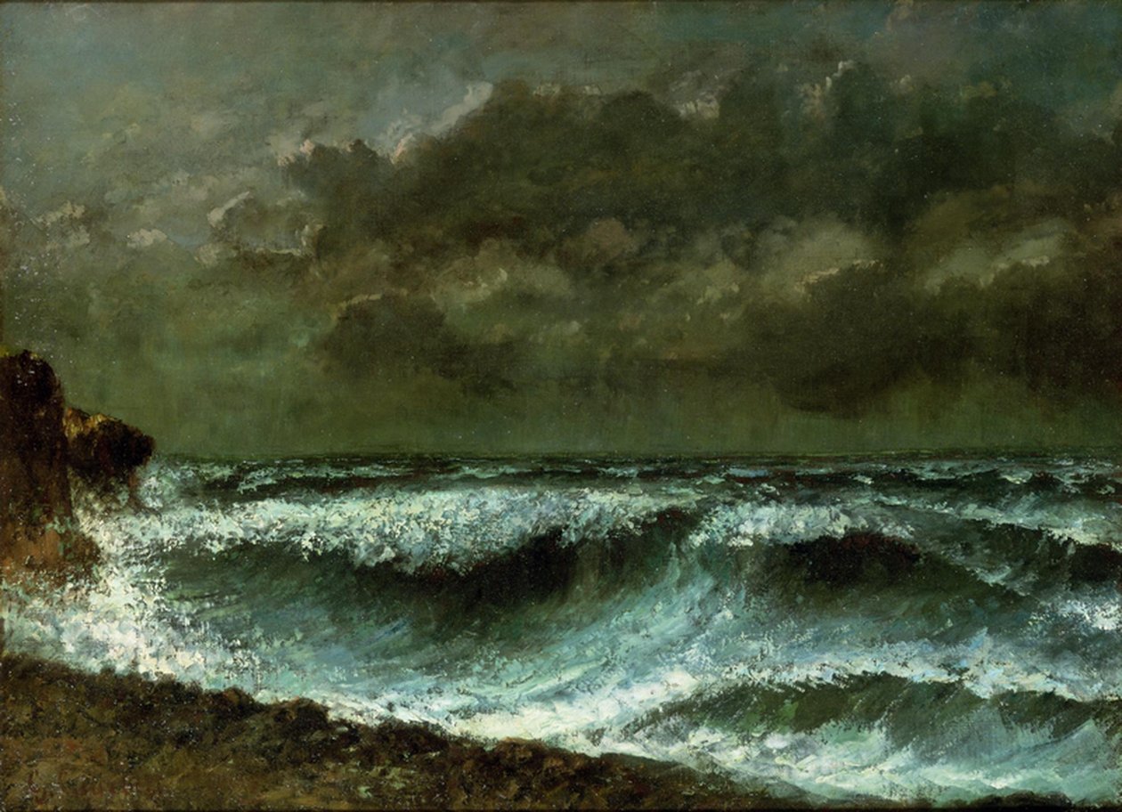 Antes de uma tempestade no horizonte de Gustave Courbet