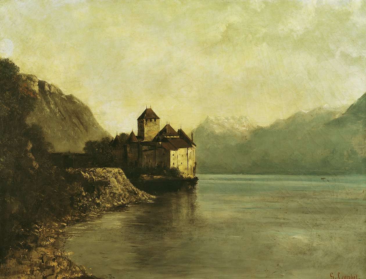Chateau de Chillon, 1874 de Gustave Courbet