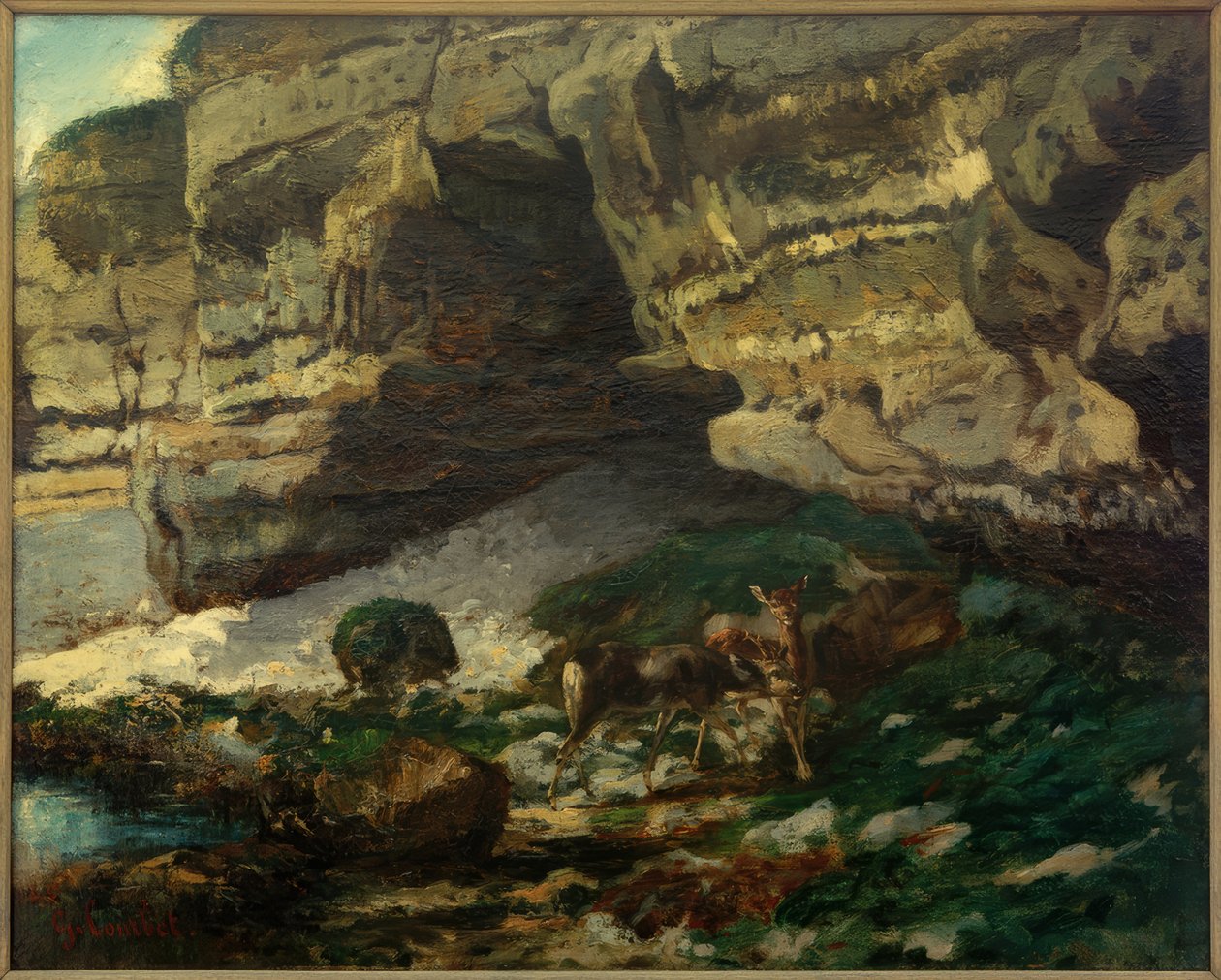 Veado na fonte de Gustave Courbet