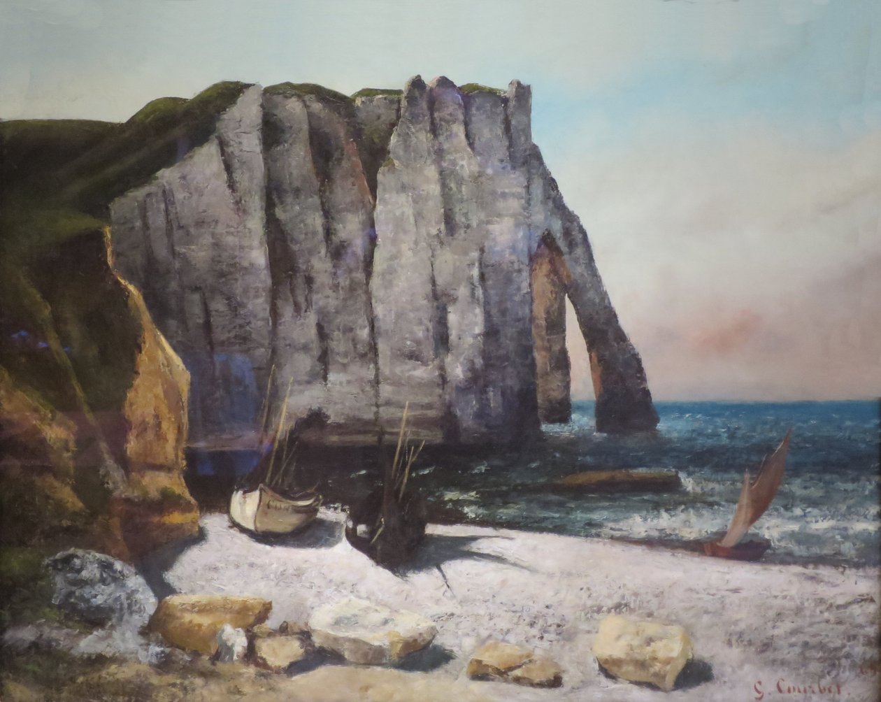 Penhasco em Étretat de Gustave Courbet