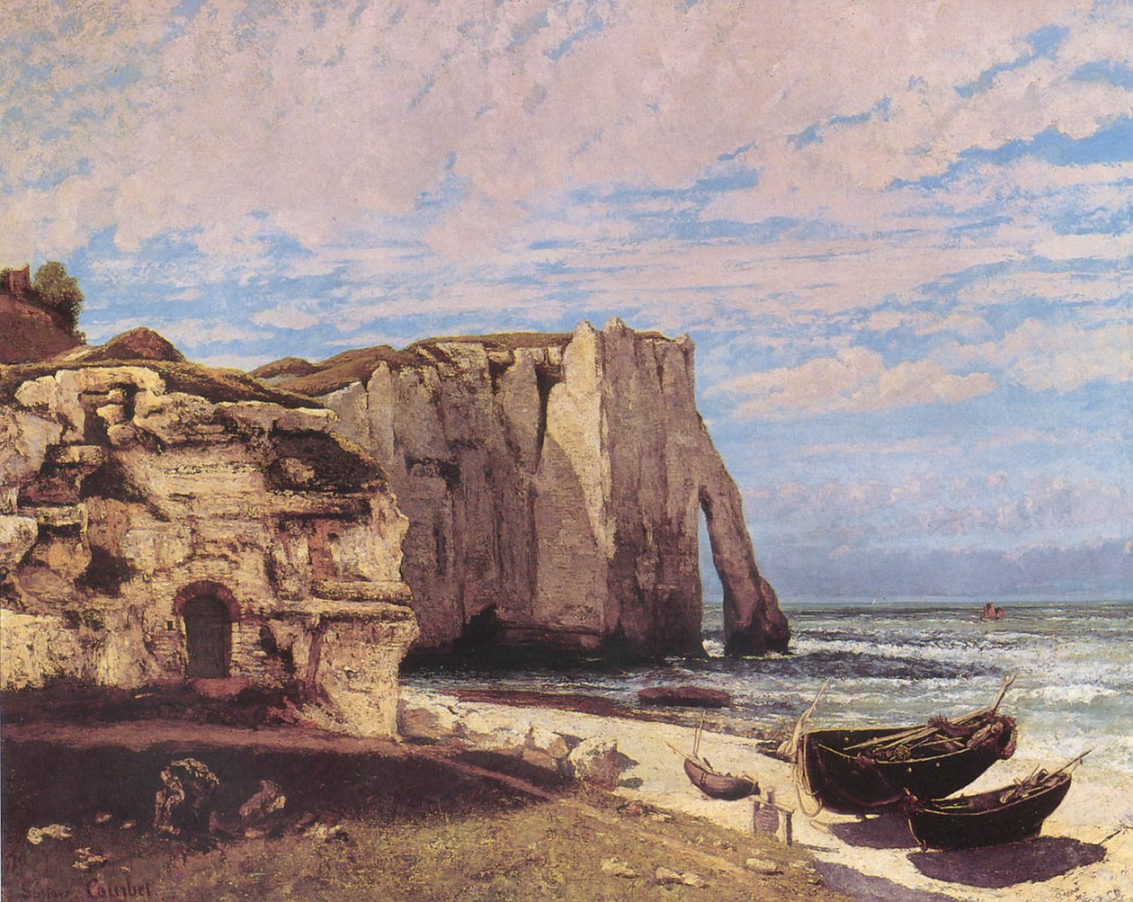 Penhascos em Etretat depois da tempestade de Gustave Courbet