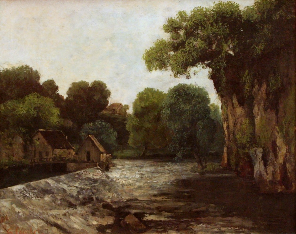 O açude do moinho de Gustave Courbet