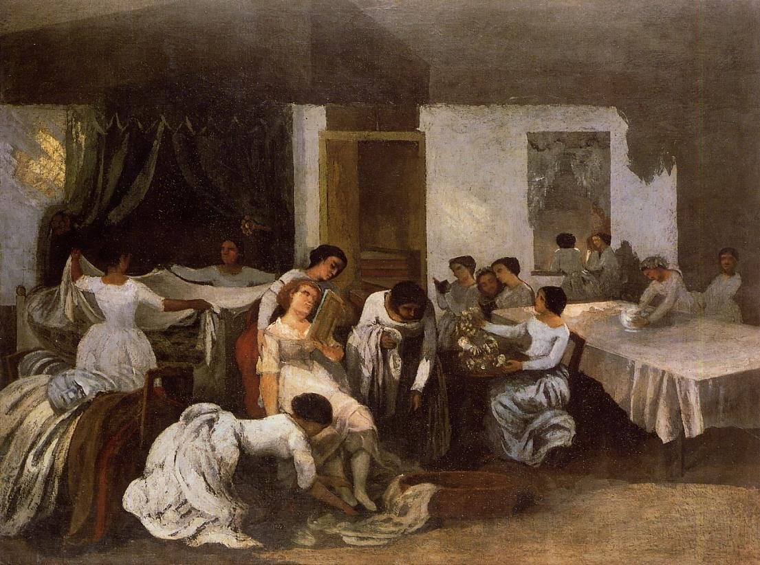 Vestindo a noiva de Gustave Courbet
