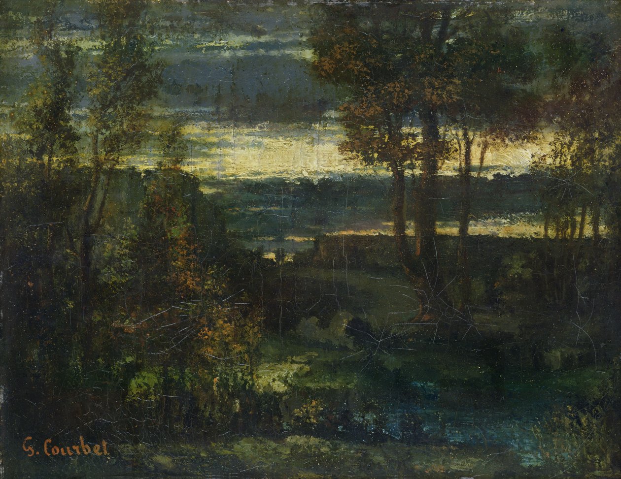 Paisagem da noite de Gustave Courbet
