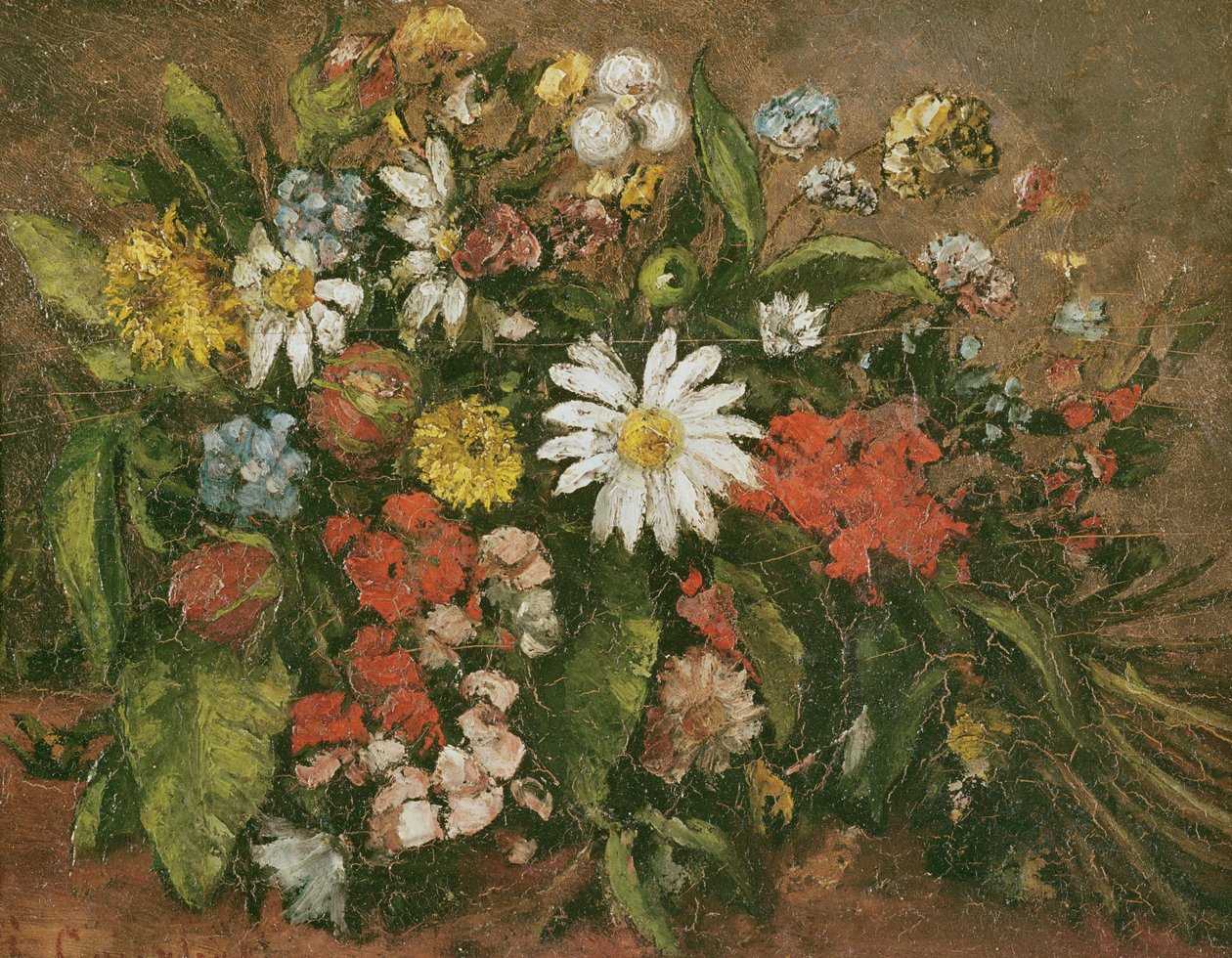 Flores, 1871 (óleo sobre madeira) de Gustave Courbet