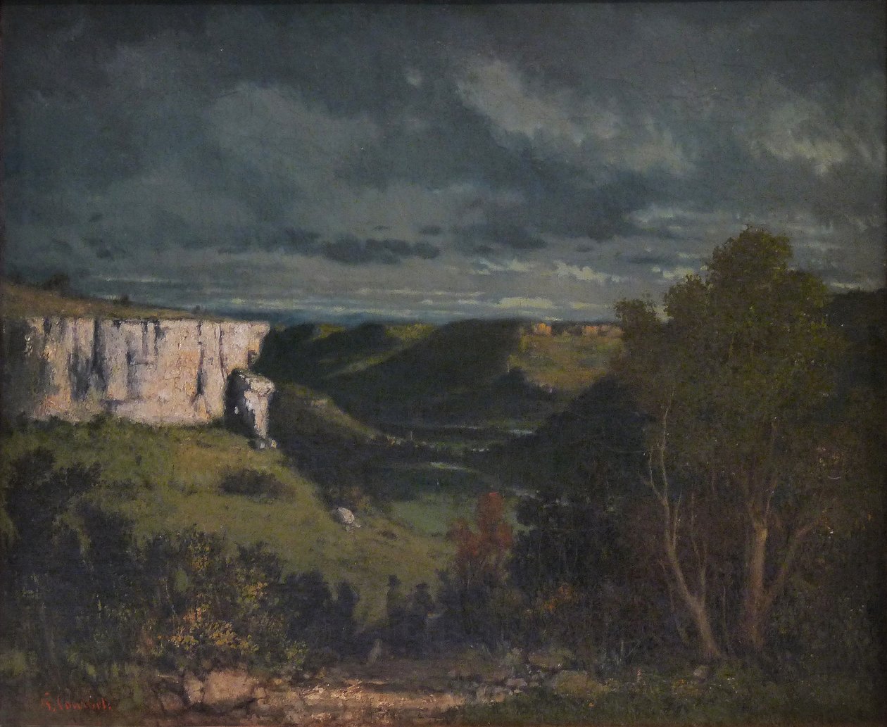 O vale do Loue pelo céu da tempestade de Gustave Courbet