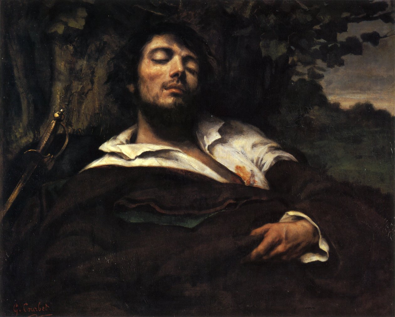 O homem ferido de Gustave Courbet