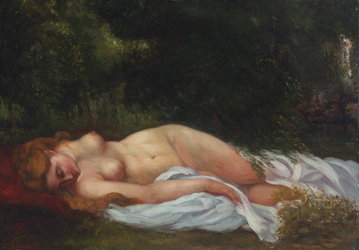 Nude Deitada de Gustave Courbet