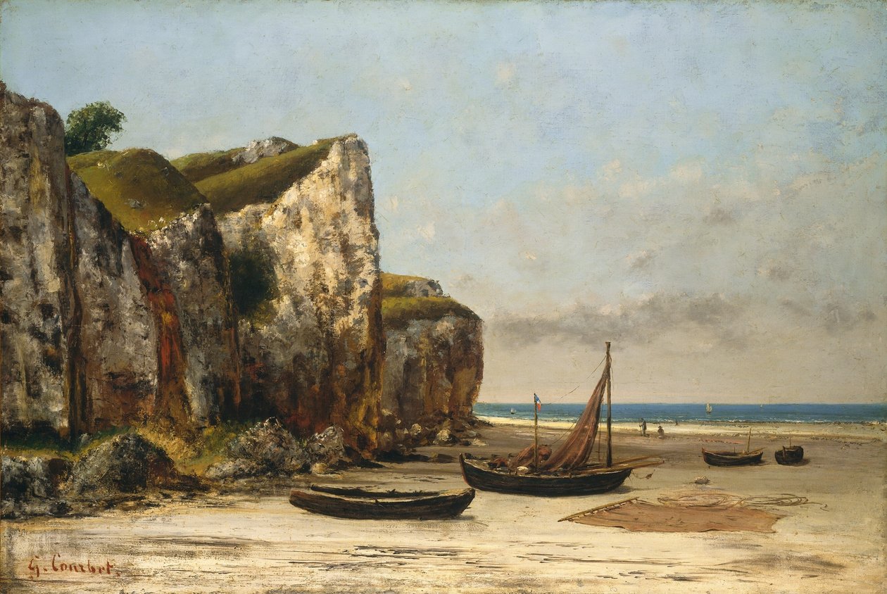 Praia da Normandia de Gustave Courbet