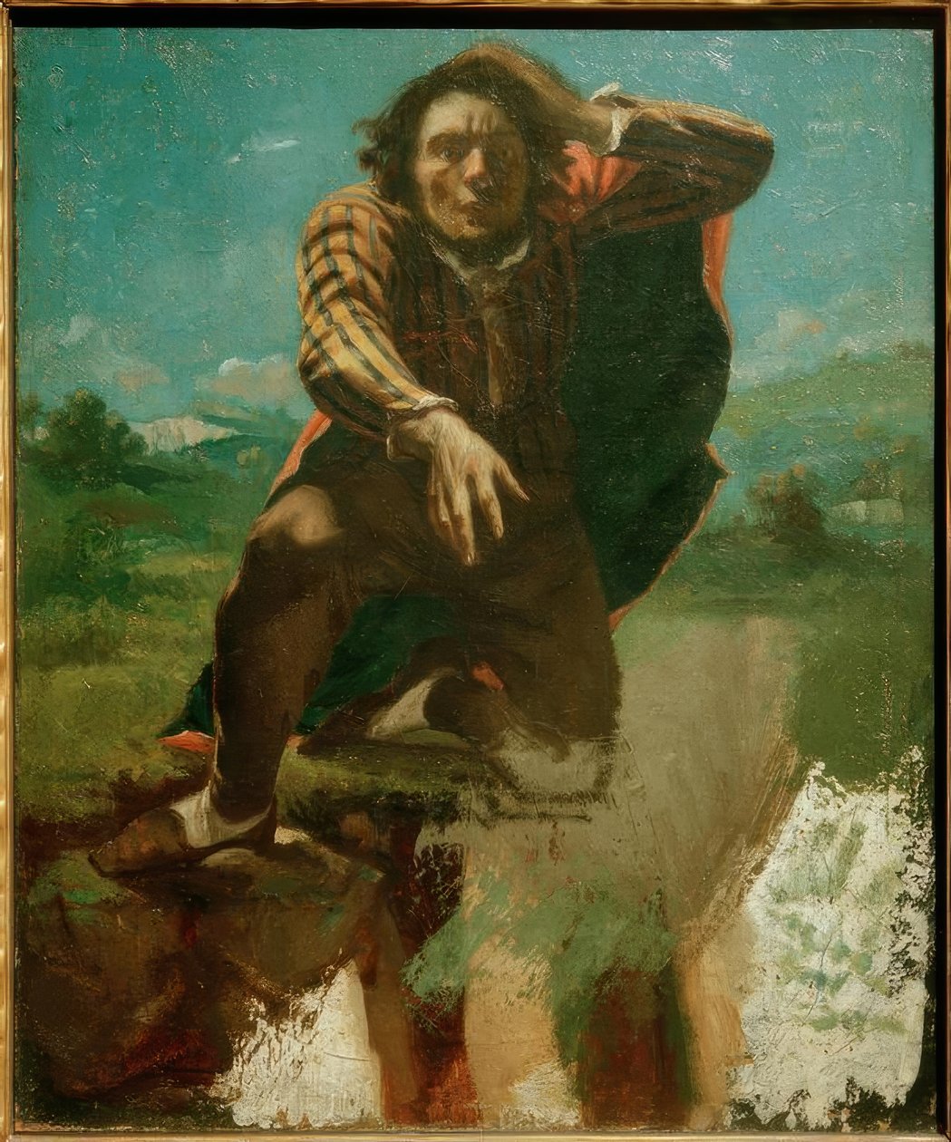 Retrato do artista diz Le Fou de Fear de Gustave Courbet