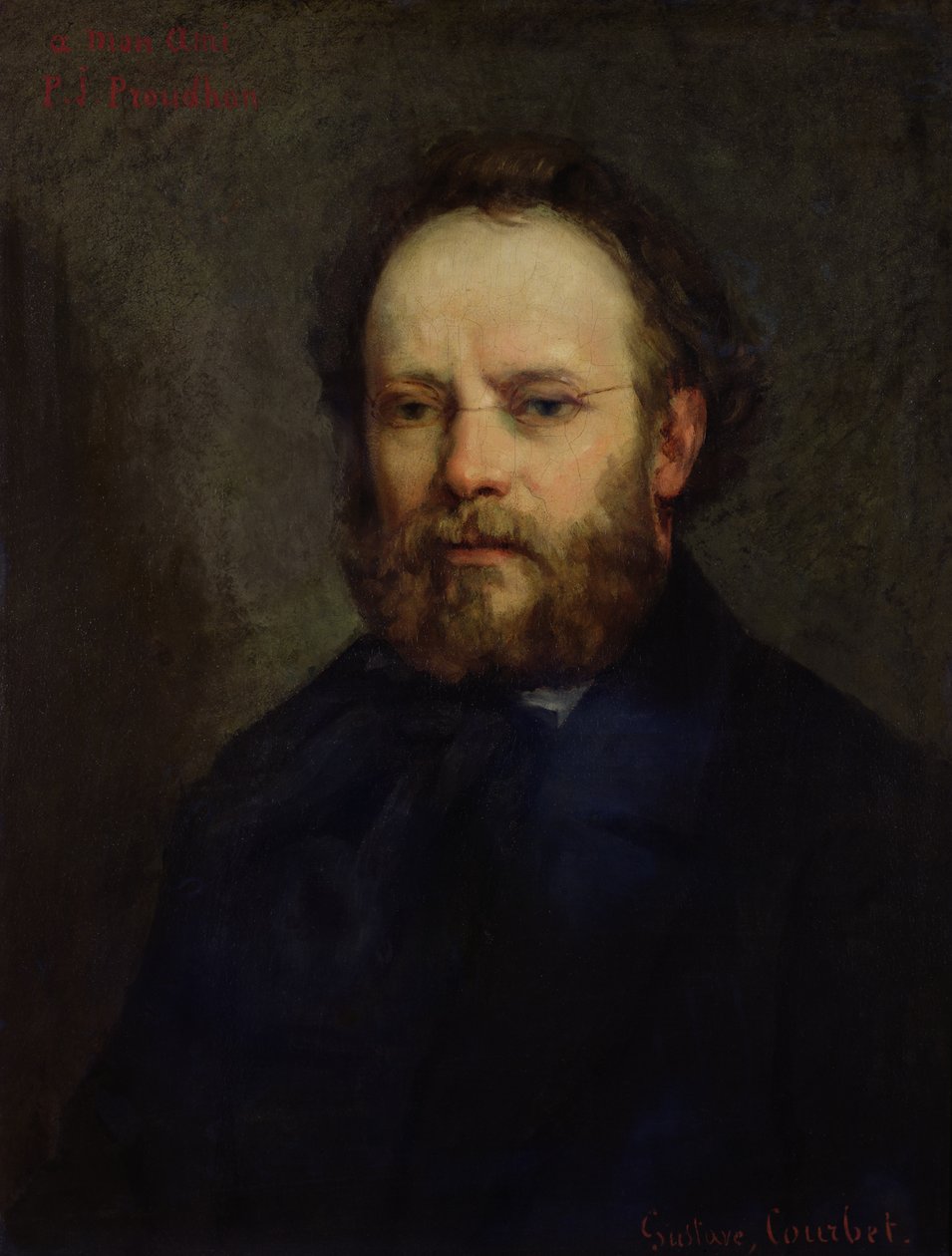 Retrato de Pierre Joseph Proudhon (1809-65) 1865 de Gustave Courbet