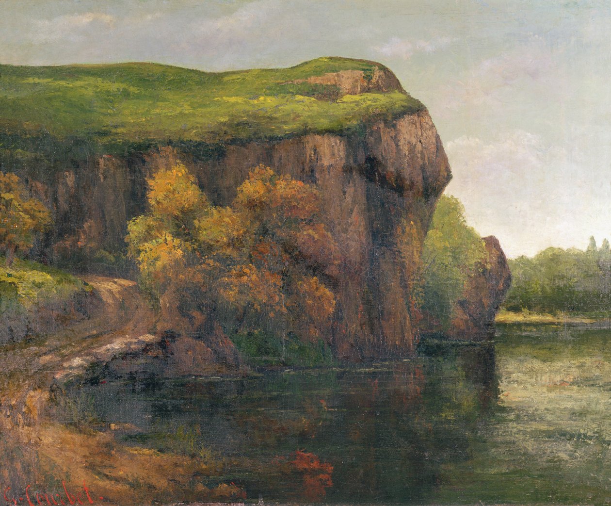 Penhascos rochosos de Gustave Courbet