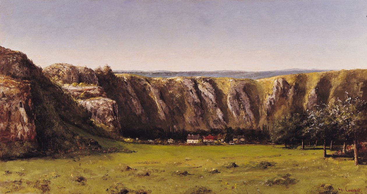 Paisagem rochosa perto de Flagey de Gustave Courbet
