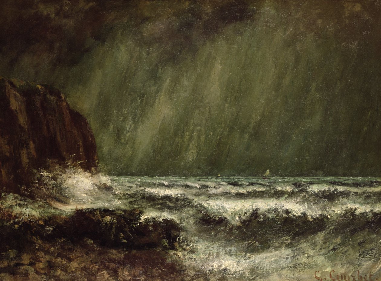 Tempestade no Mar, 1865 de Gustave Courbet