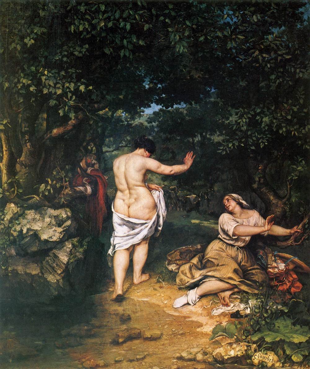 Os banhistas de Gustave Courbet