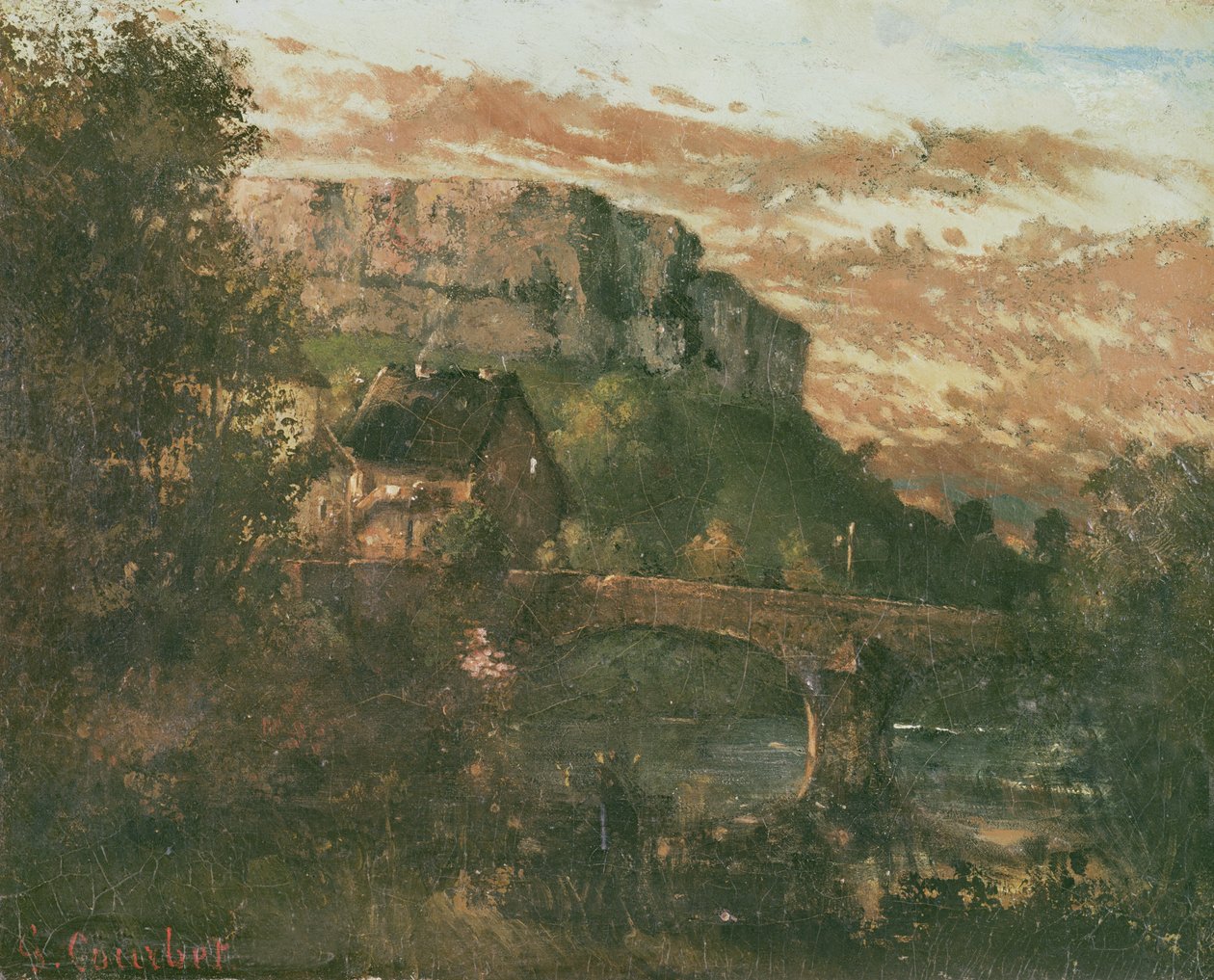 A ponte em Nahin, 1868 de Gustave Courbet