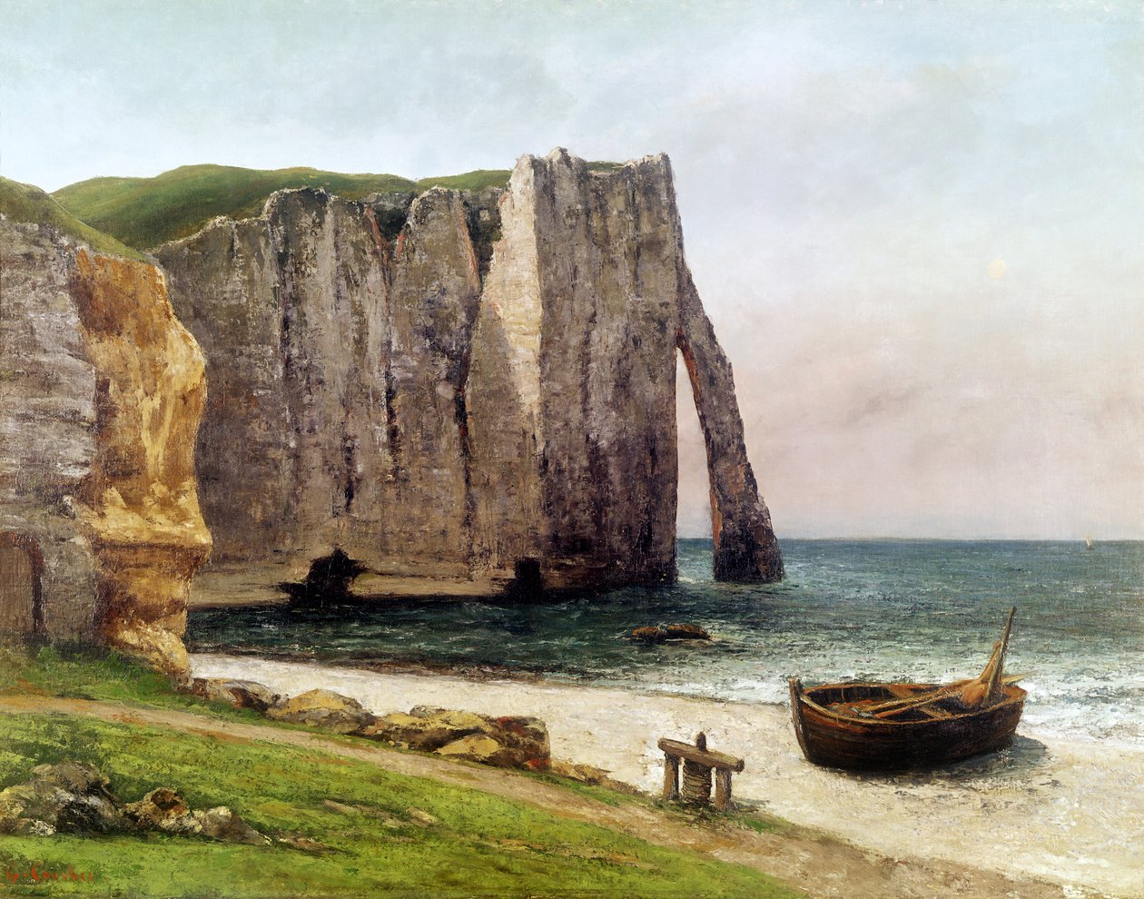 Os penhascos em Etretat, 1869 de Gustave Courbet