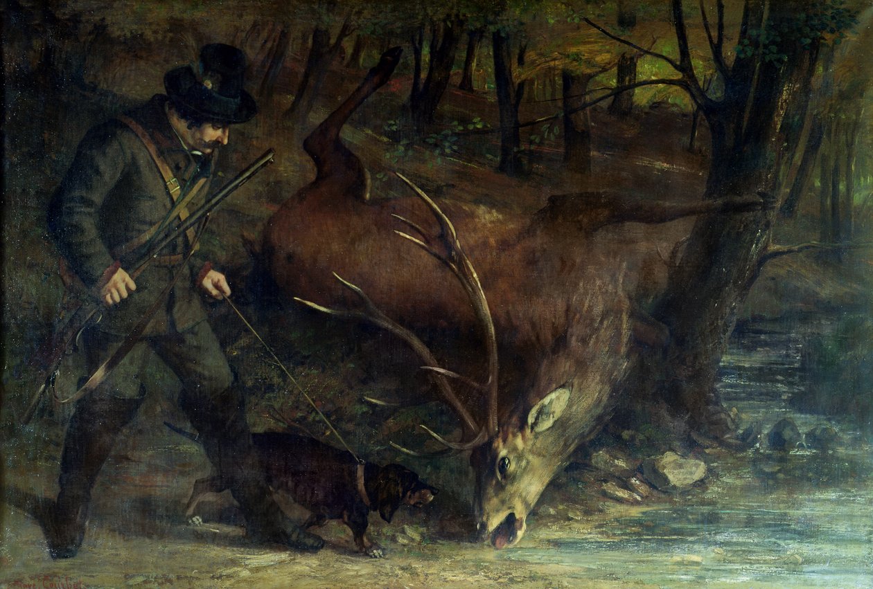 A morte do veado, 1859 de Gustave Courbet