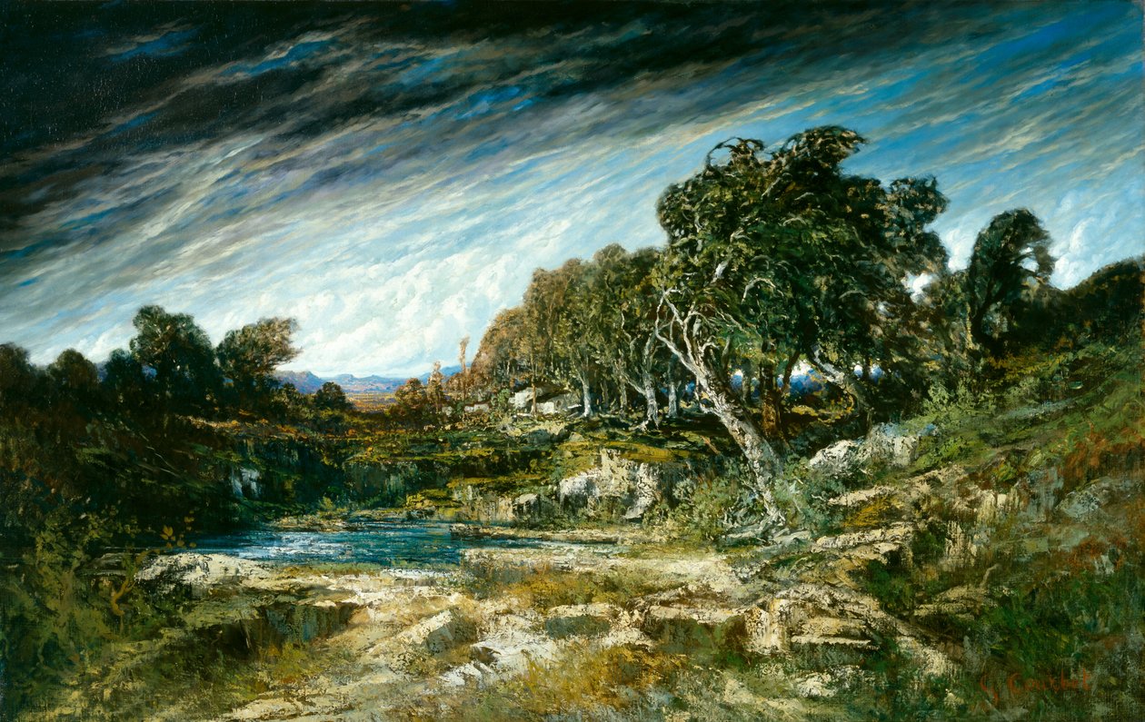 O vento do vento, c.1865 de Gustave Courbet