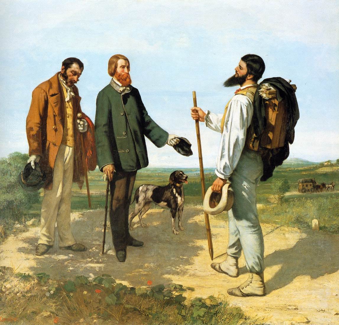 O Encontro ou Olá Sr. Courbet de Gustave Courbet