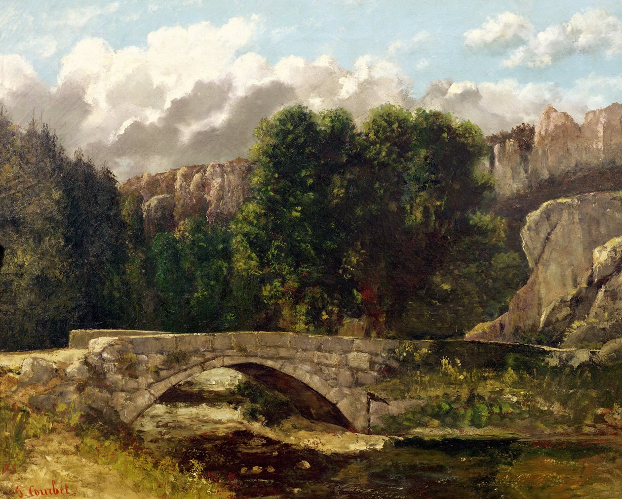 O Pont de Fleurie, Suíça, 1873 de Gustave Courbet