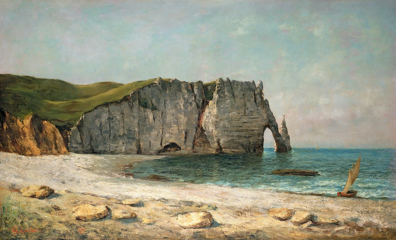 O arco do mar em Etretat, 1869 de Gustave Courbet