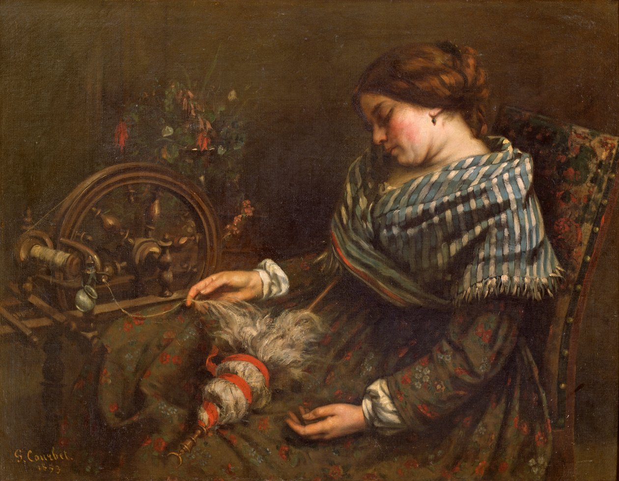 O bordador adormecido, 1853 de Gustave Courbet