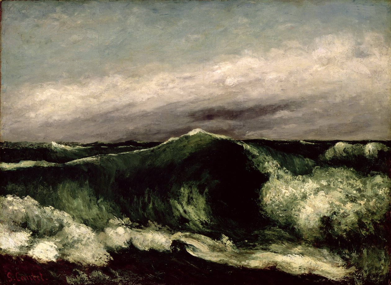 A onda, 1869 de Gustave Courbet