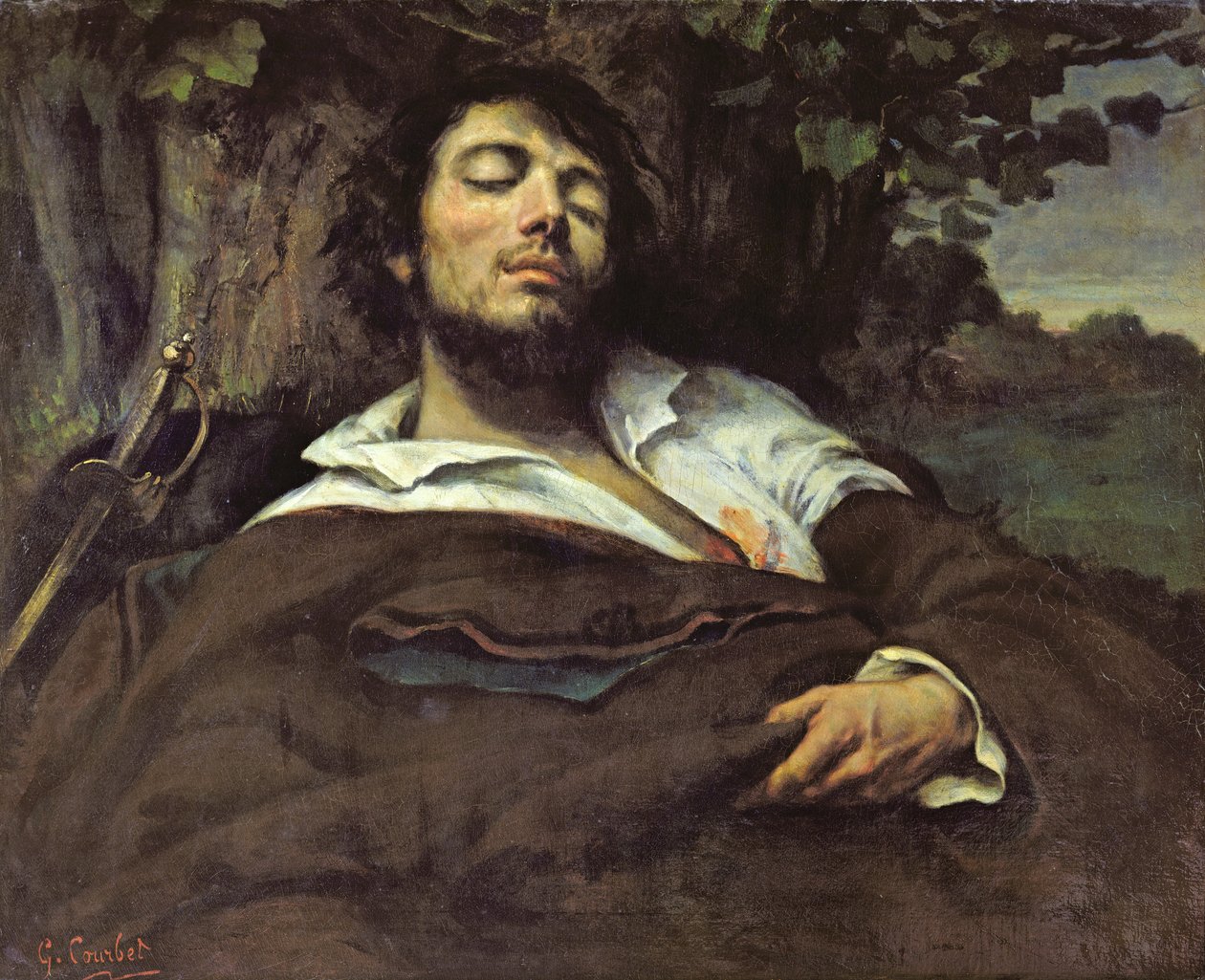 O homem ferido (auto-retrato) de Gustave Courbet