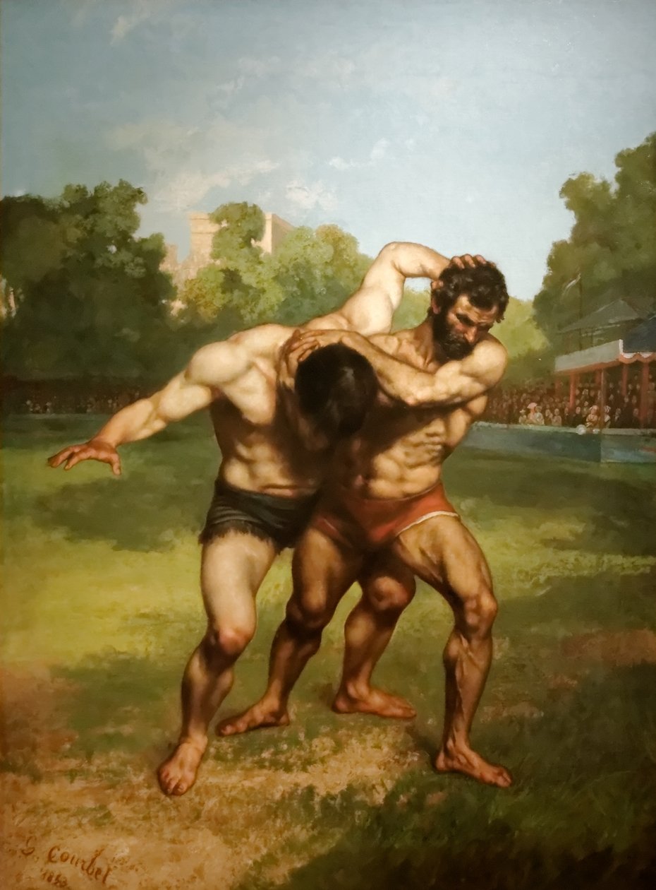Lutadores de Gustave Courbet