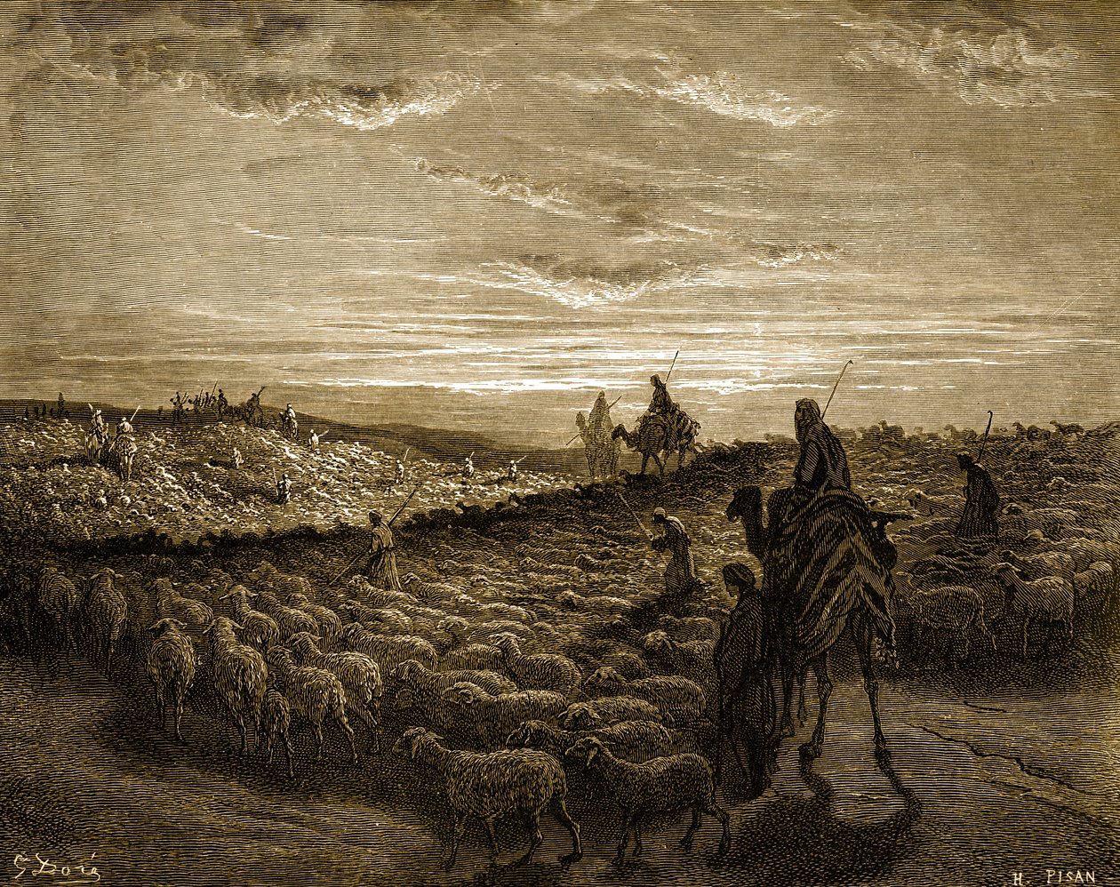 Abrão em sua jornada para Canaã - Bíblia de Gustave Dore