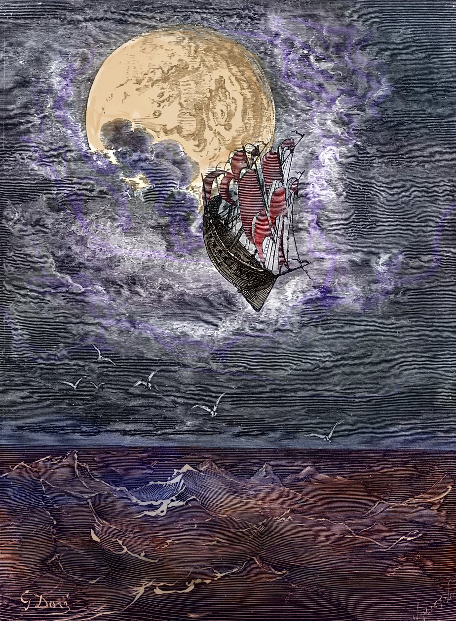 Barão Münchausen: Viagem à Lua, de Doré. de Gustave Dore