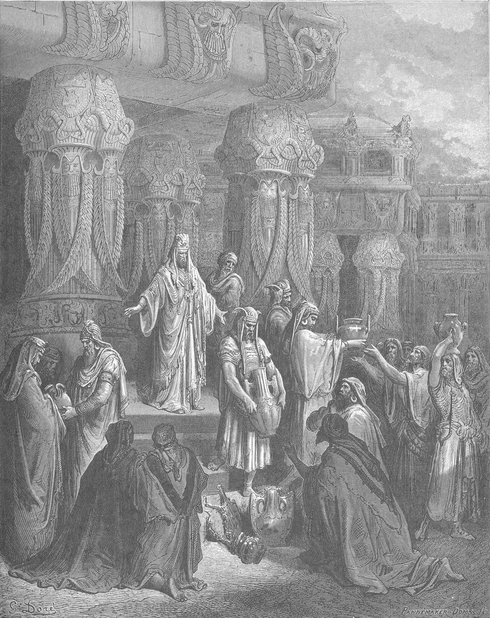 Ciro restaura os vasos do templo de Gustave Dore