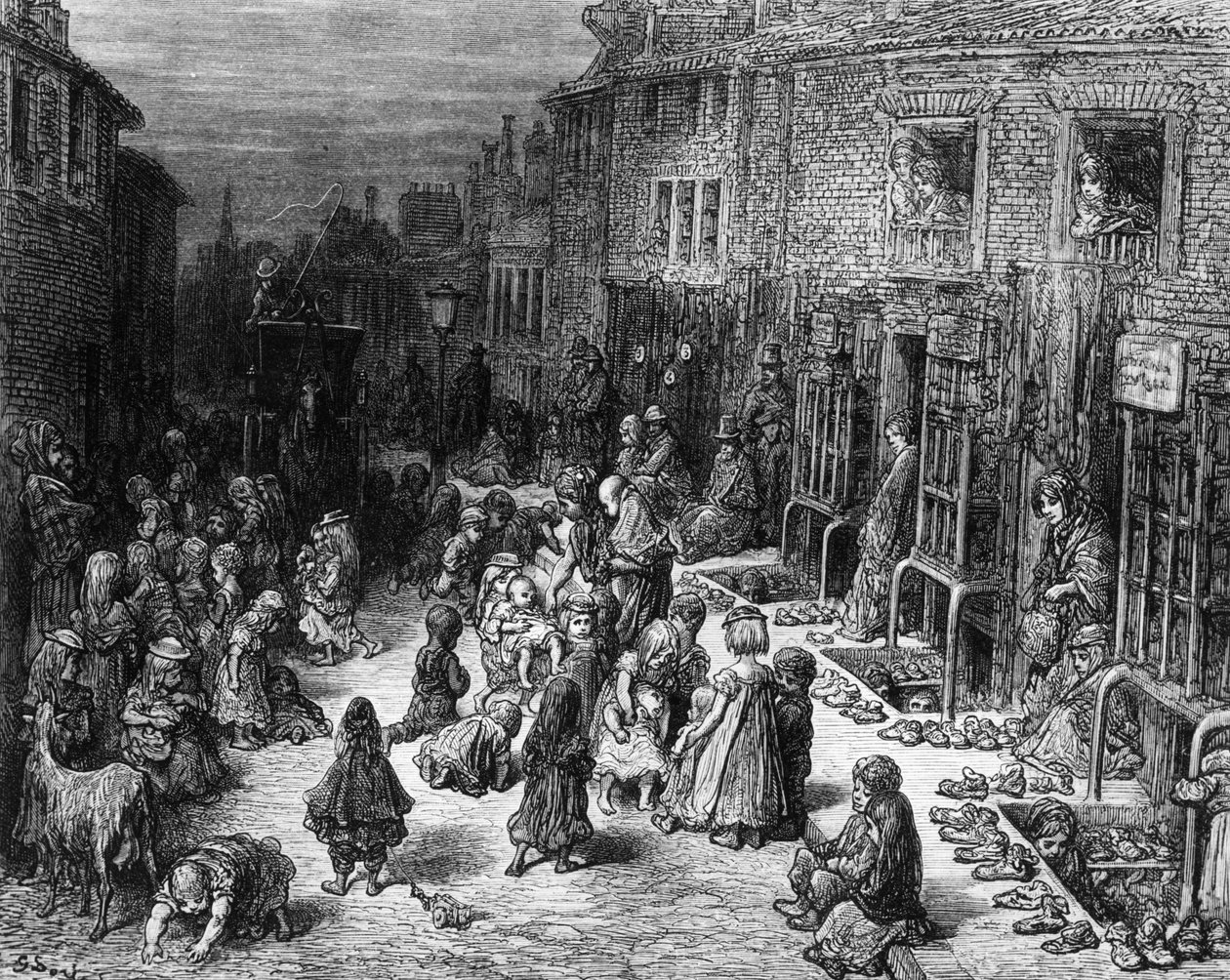 Dudley Street, Seven Dials, de &39;Londres: uma peregrinação&39;, 1872 de Gustave Dore