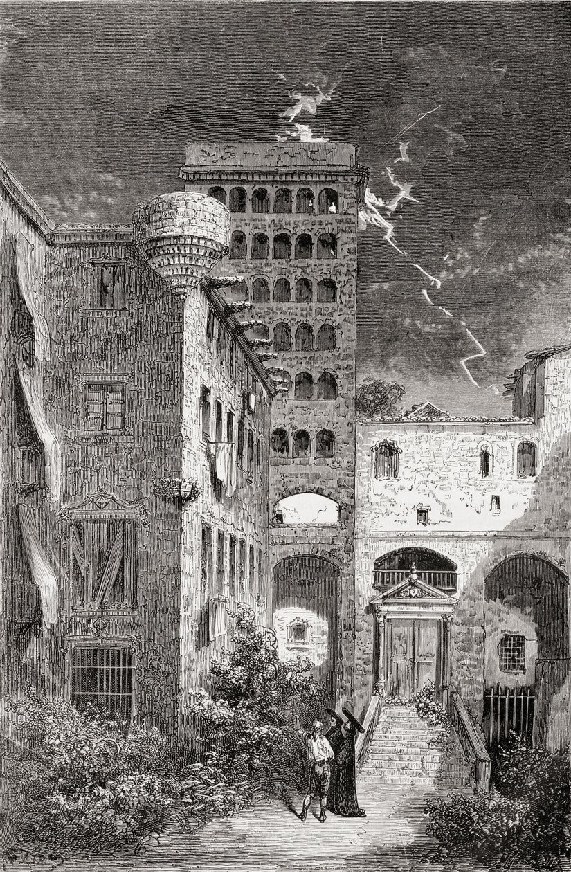 O Palácio da Inquisição no século XIX, 1878 (gravura em madeira) de Gustave Dore