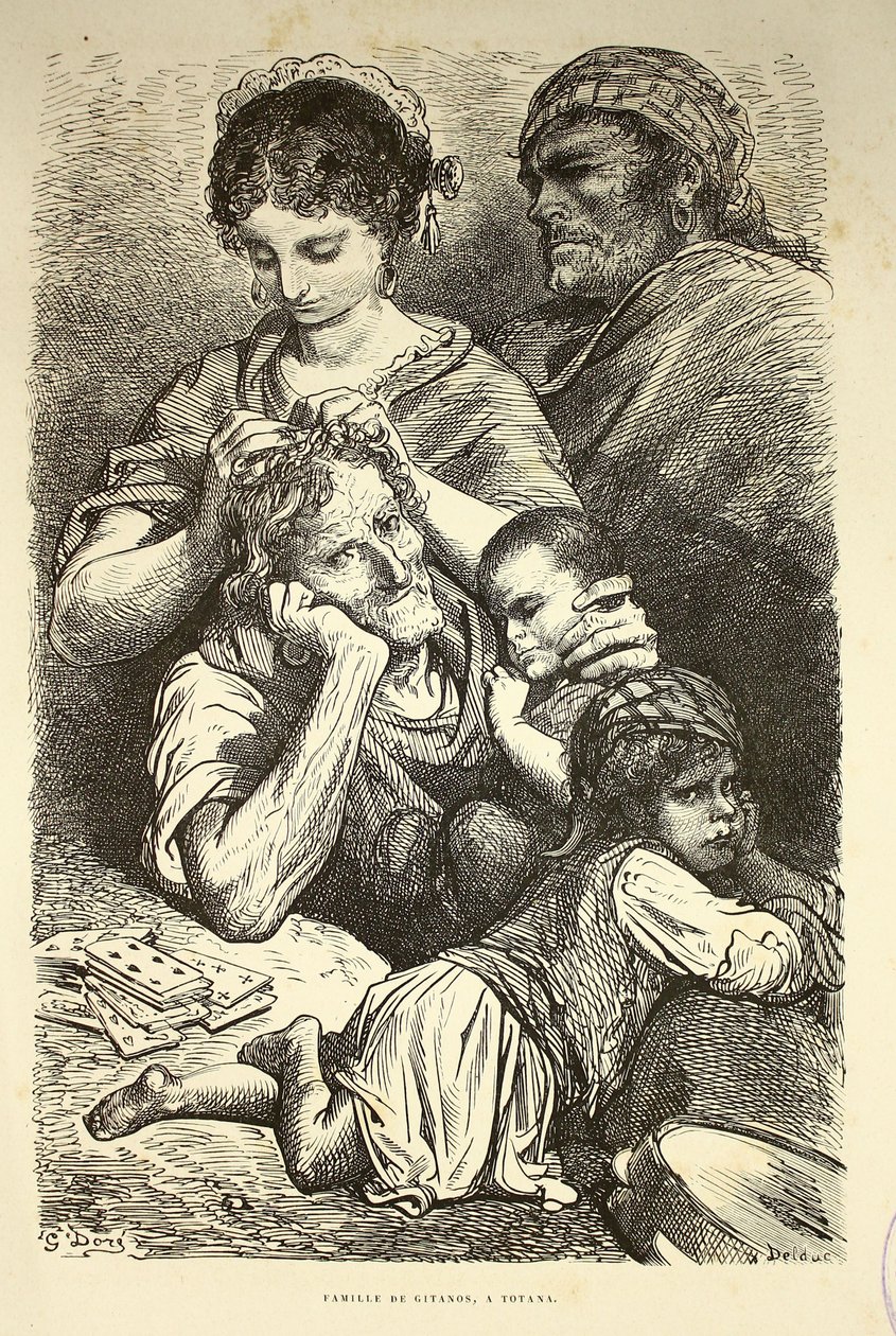 Família de ciganos, para Totana de Gustave Dore