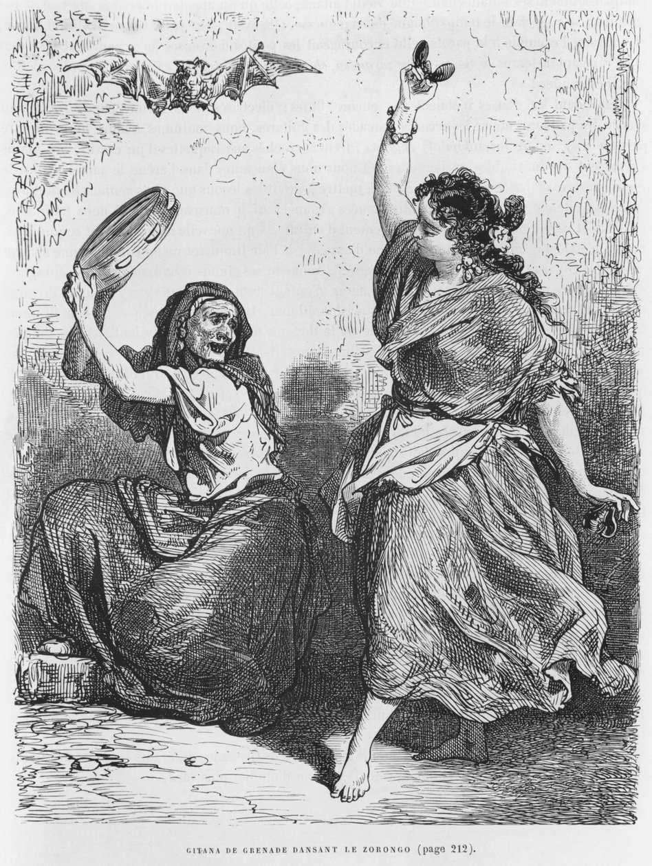 Gitana de Granada dançando o zorongo de Gustave Dore