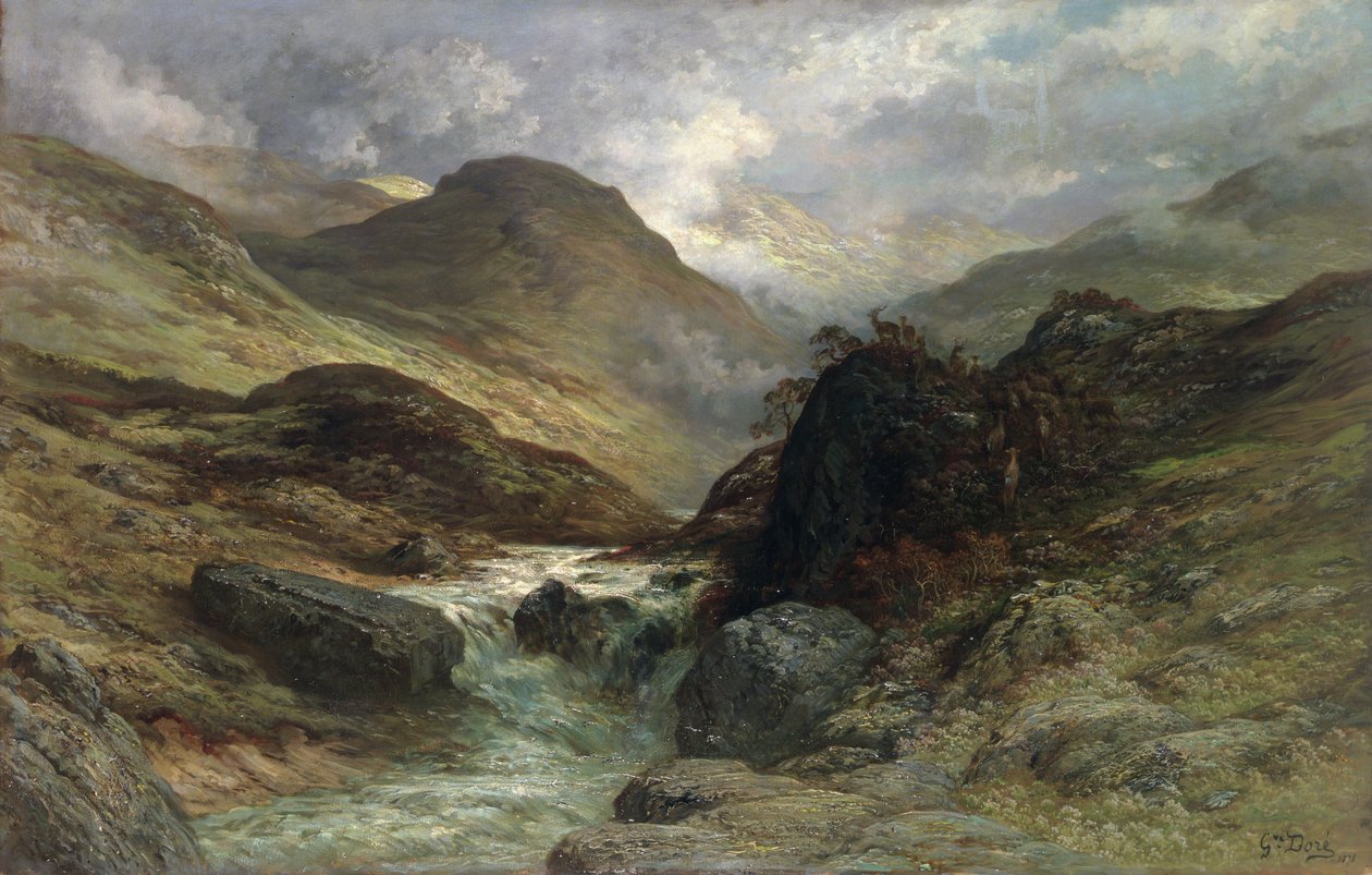 Desfiladeiro nas Montanhas, 1878 de Gustave Dore