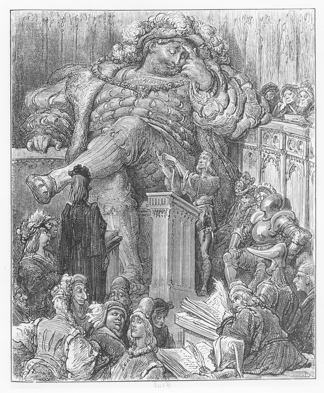 Ilustração de &39;Gargantua e Pantagruel&39;, de François Rabelais de Gustave Dore