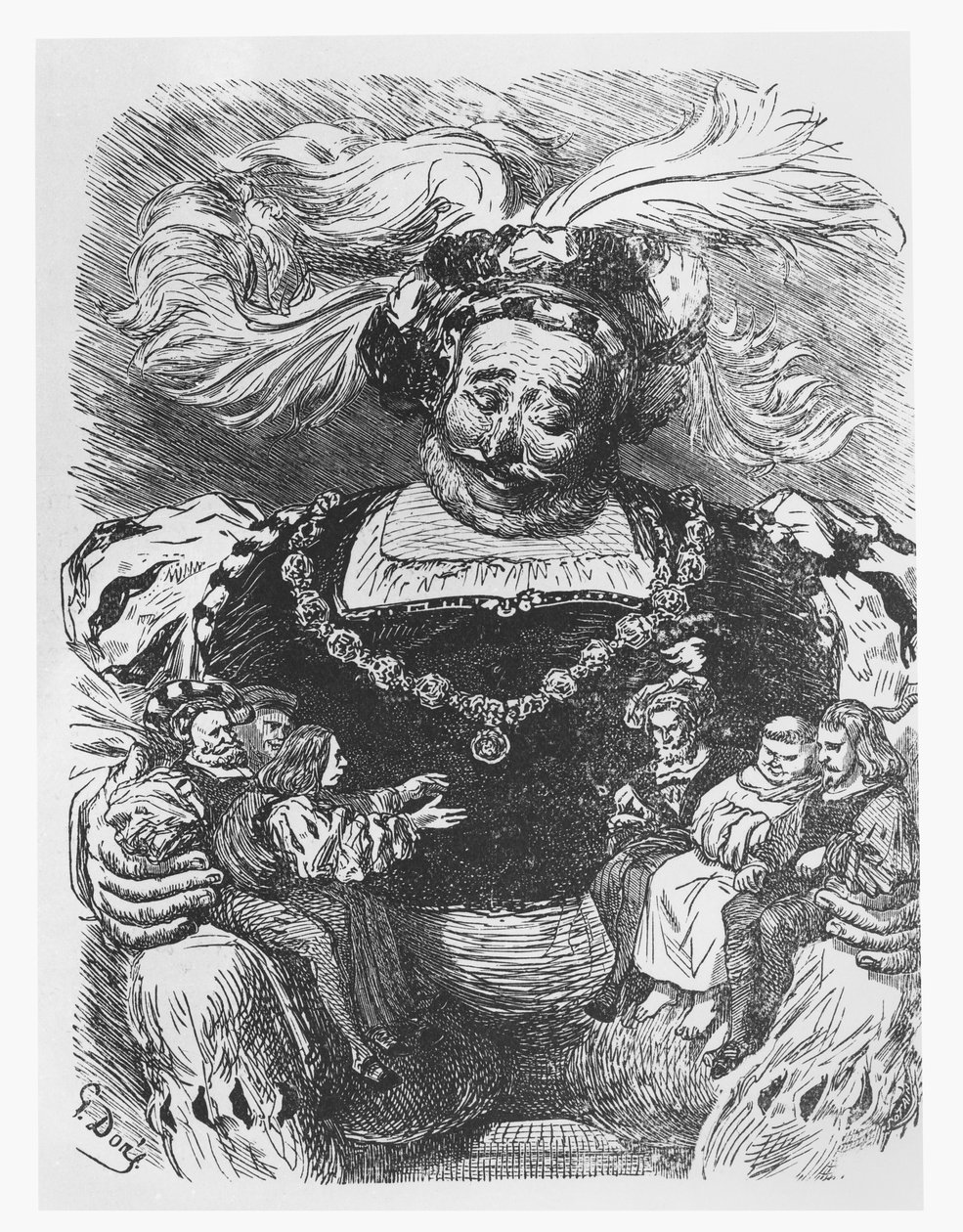 Ilustração de &39;Gargantua e Pantagruel&39;, de François Rabelais de Gustave Dore