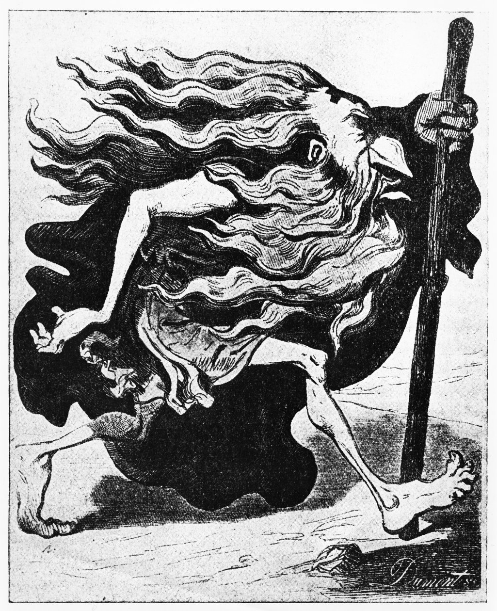 &39;The Wandering Jewel&39;, caricatura de &39;Journal Pour Rire&39;, 22 de maio de 1852 de Gustave Dore