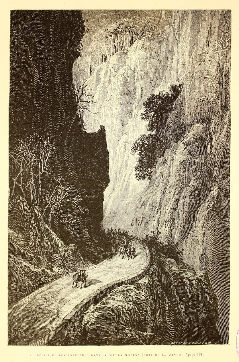 Desfile de Despeñaperros na Serra Morena de Gustave Dore