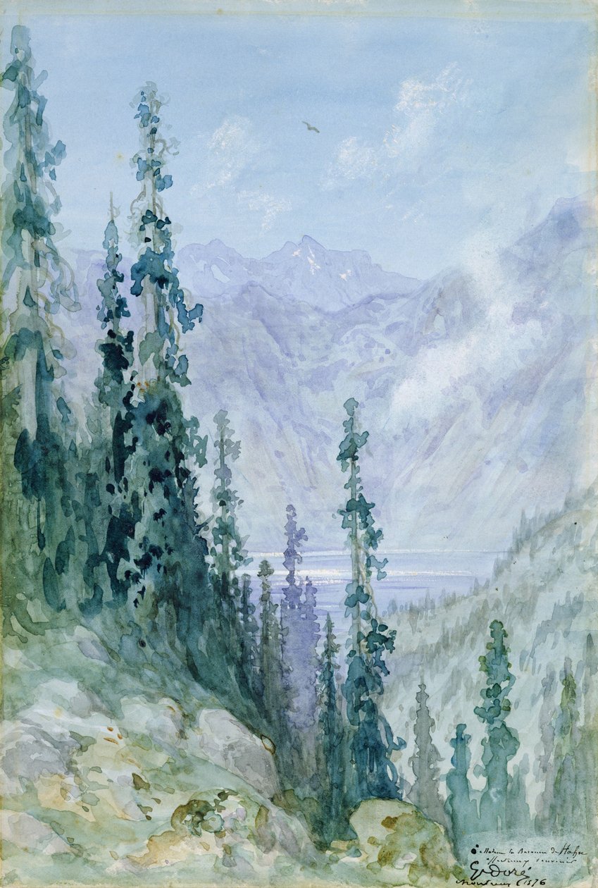 Paisagem montanhosa, 1876 de Gustave Dore