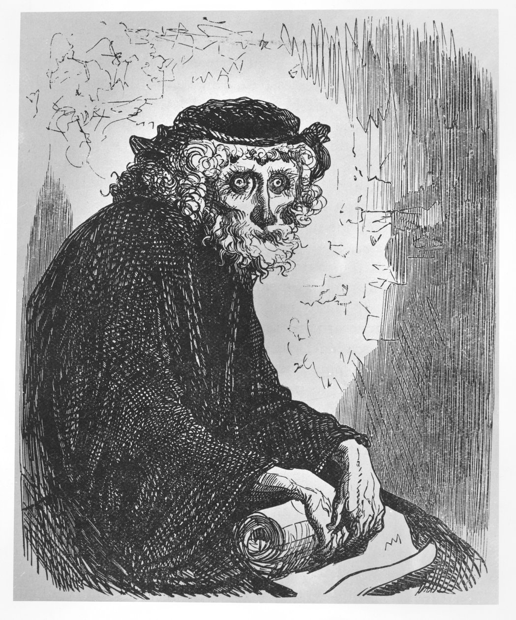 Um dos Apedeltes, ilustração de &39;Gargantua e Pantagruel&39;, por François Rabelais de Gustave Dore