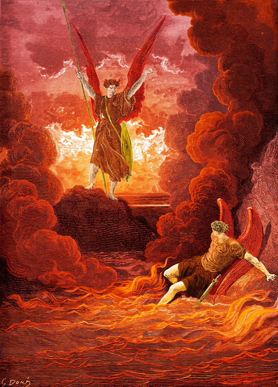 Paradise Lost: Satã e Belzebu. de Gustave Dore